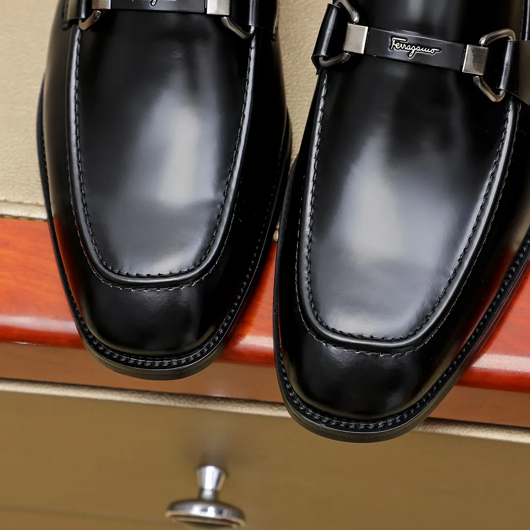 Men's shoes💰460🕷🕷[Ferragamo] Ferragamo's top men's business leather shoes💯Original copy of the official website, the upper is made of imported official website 1:1 material🍁Italian imported cowhide🇮🇹Imported cowhide lining. It’s definitely not made with ordinary craftsmanship, it’s the model used by celebrities! The factory’s craftsmanship is designed to create the most perfect shoes for trendy men! Colors available! Code number 38-44 (45.46 customized)......